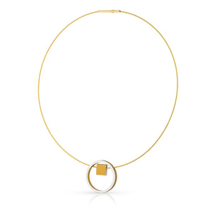 EVY Goldfarbene quadratische Ringkette | C277G